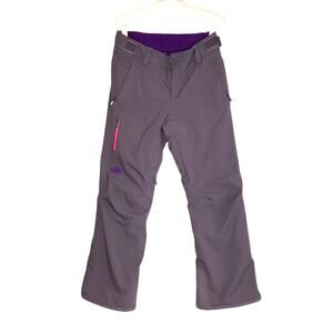 THE NORTH FACE HyVent Ski Snowboard Pant Women 8 Gray Waterproof Insulated Grey